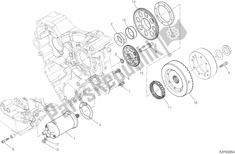 All parts for the Electric Starting And Ignition of the Ducati Multistrada 1200 Enduro Touring 2016